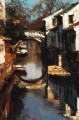 Water Towns Bridge Personnes Chinois Chen Yifei